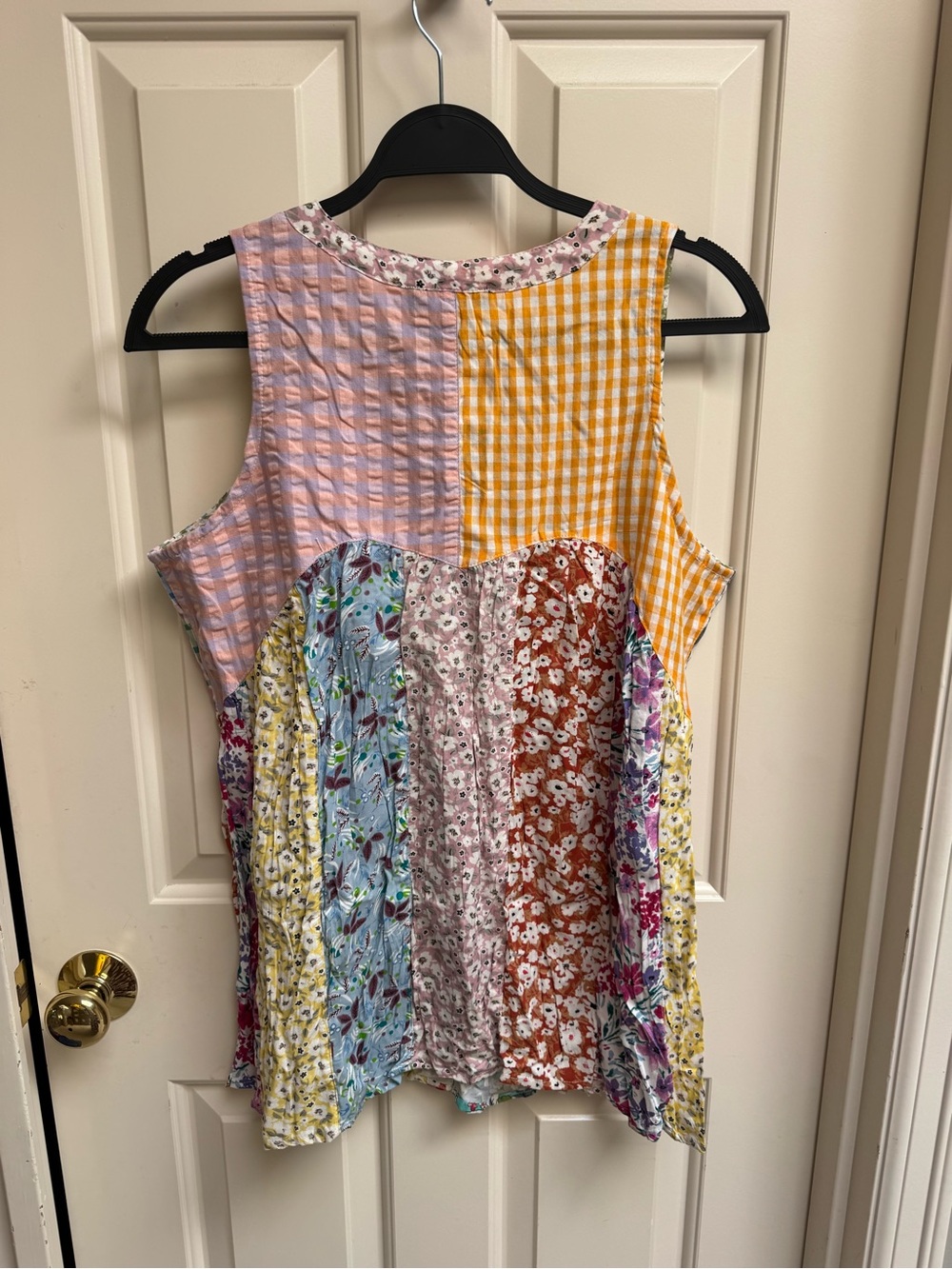 Young Threads V-Neck Patchwork Tank - Picture 5 of 7